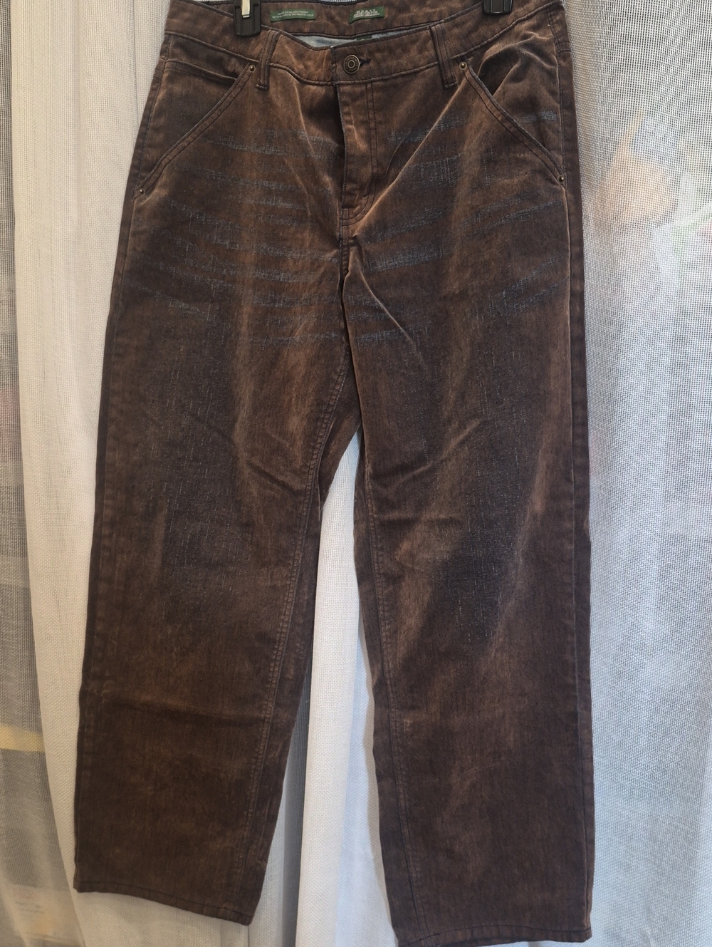 Women's Barrel Leg Brown Denim Pants